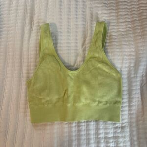Aerie Light Green Ribbed Sports Bra